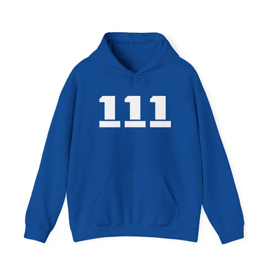 Minimalist Hoodie with 111 Design, Unisex Sweatshirt, Casual Style, Gift Idea for Friends, Cozy Layering Piece, Trendy Streetwear