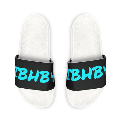 Trendy Men's Removable-Strap Sandals with Bold Text
