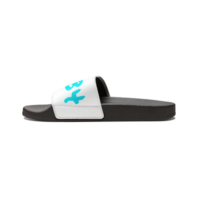Trendy Men's Removable-Strap Sandals with Bold Text