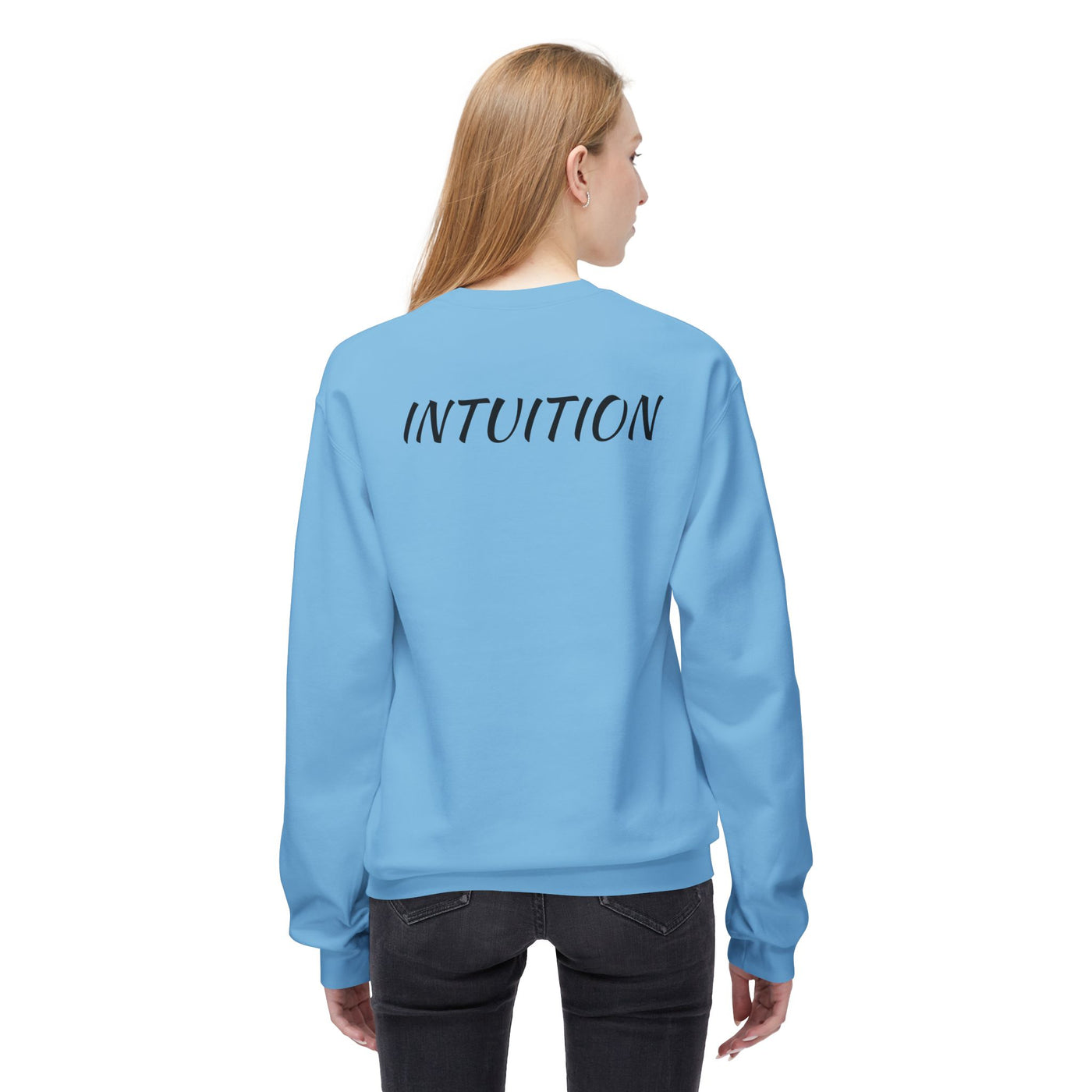 Unisex Crewneck Sweatshirt - '111' Front & 'INTUITION' Back Design