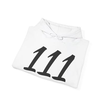 Minimalist Hoodie with 111 Design, Unisex Sweatshirt, Casual Style, Gift Idea for Friends, Cozy Layering Piece, Trendy Streetwear