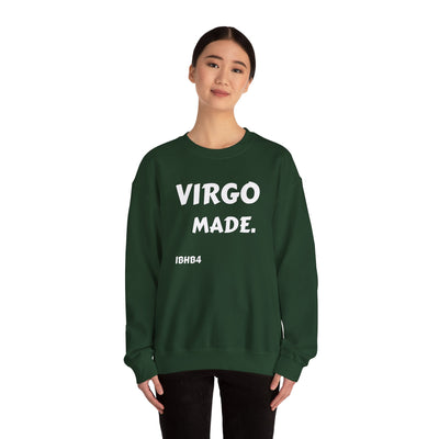 Virgo Made Unisex Heavy Blend Crewneck Sweatshirt, Cozy Sweatshirt, Astrology Gift, Virgo Birthday Apparel, Casual Wear, Zodiac Style