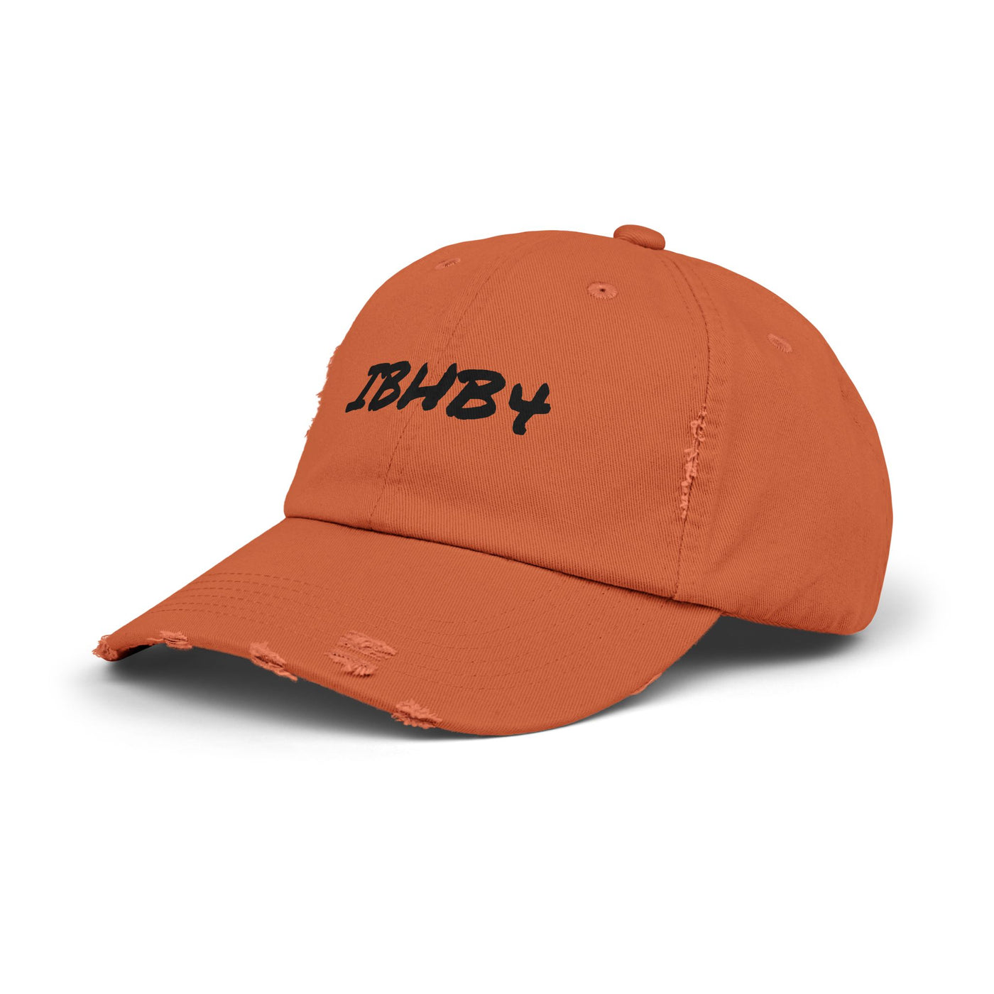 Unisex Distressed Cap with IBHB4 Design - Trendy Casual Headwear