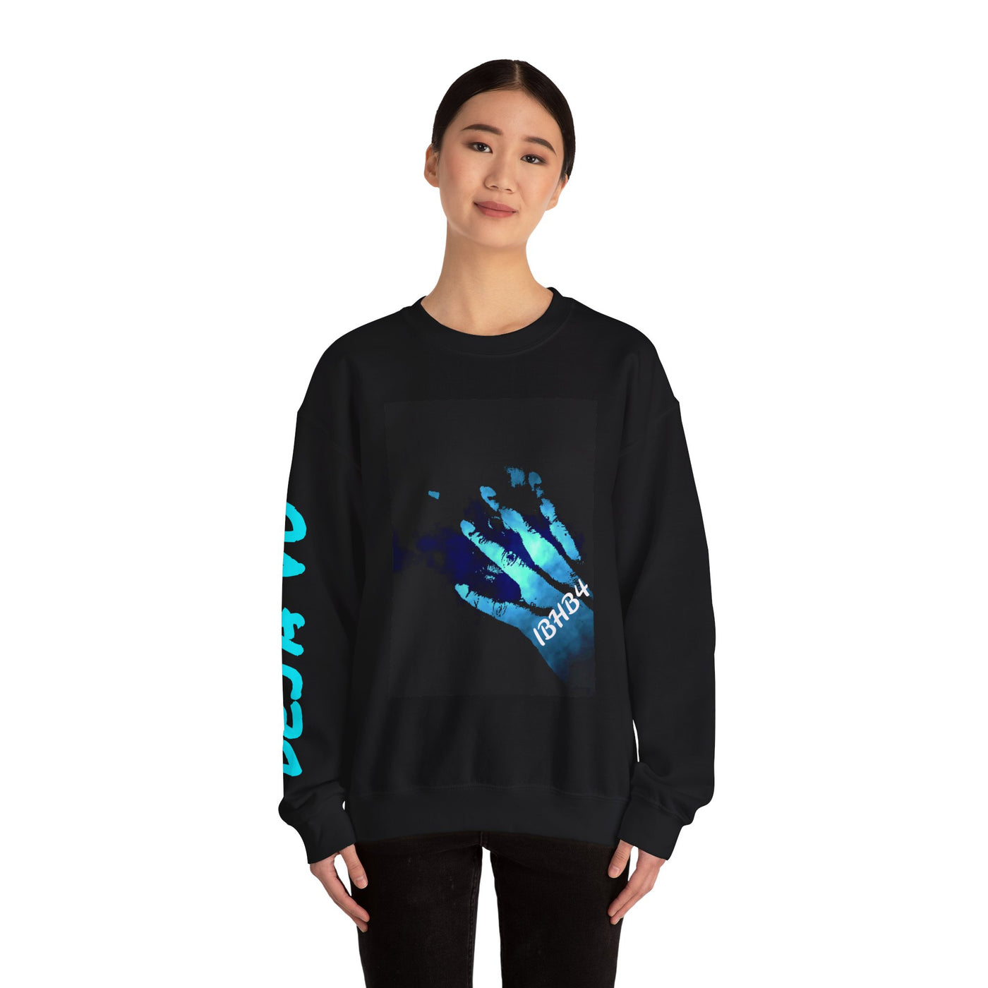 Futuristic Handprint Crewneck Sweatshirt - Unisex Heavy Blend™