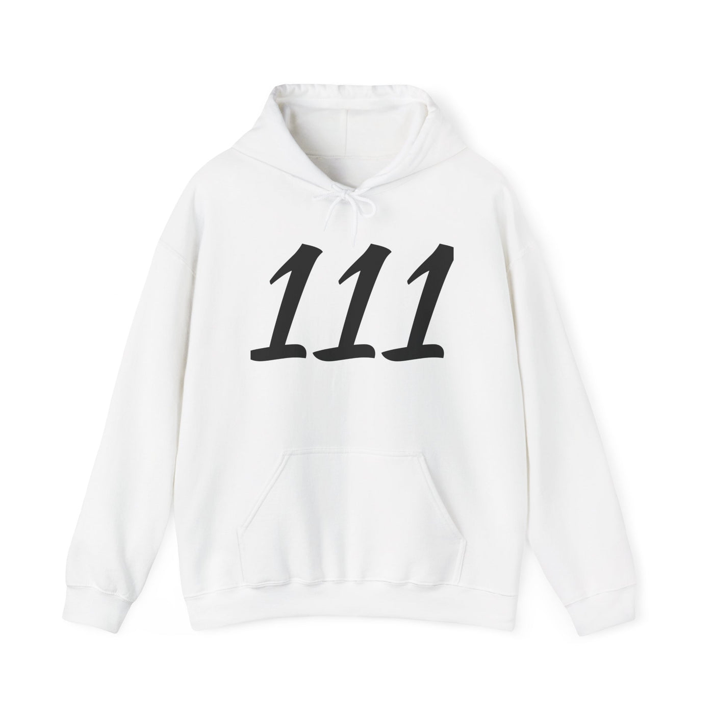 Minimalist Hoodie with 111 Design, Unisex Sweatshirt, Casual Style, Gift Idea for Friends, Cozy Layering Piece, Trendy Streetwear