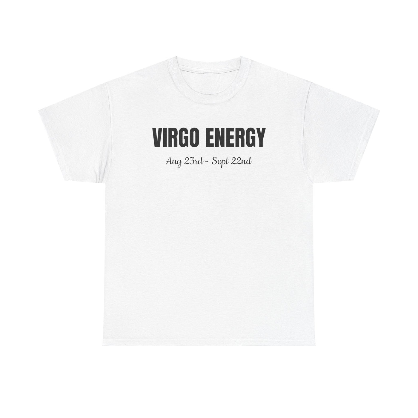 Virgo Energy Unisex Heavy Cotton Tee | Astrology T-Shirt | Zodiac Sign Gift | Birthday Party Apparel | Horoscope Tee