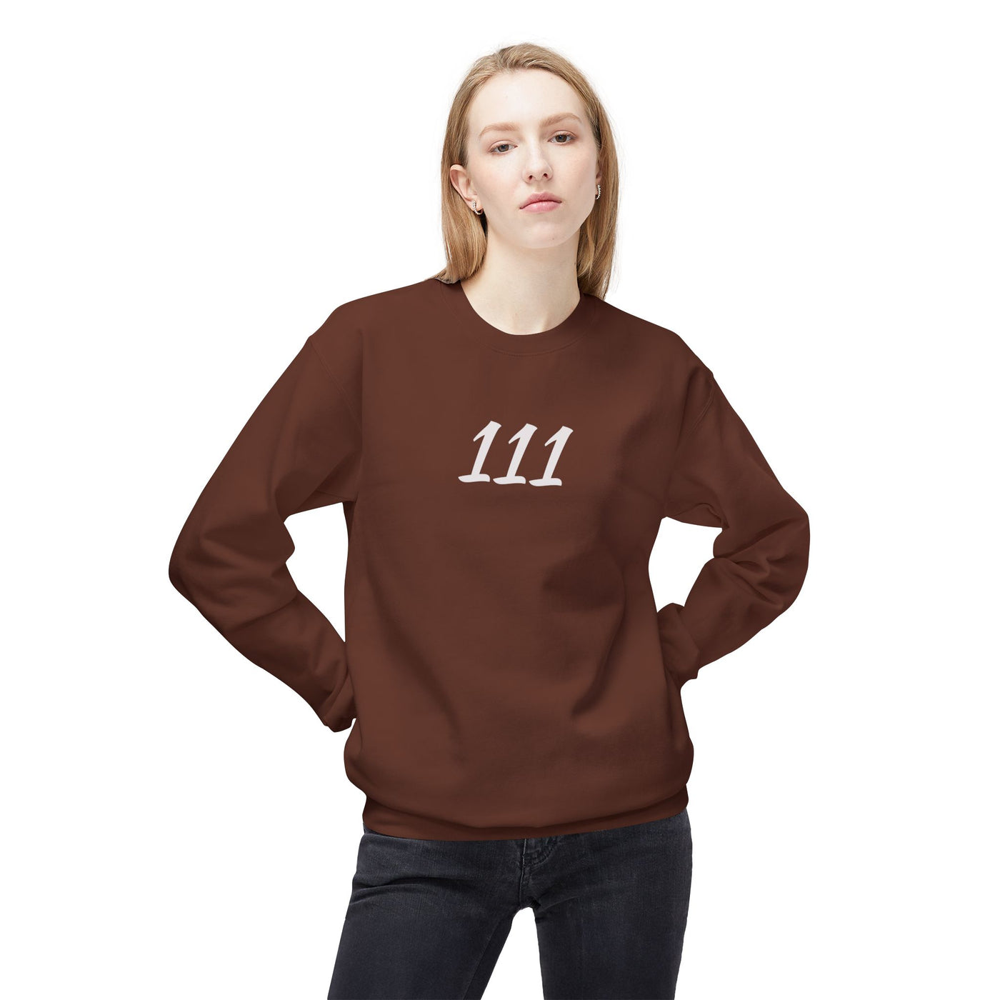 Unisex Crewneck Sweatshirt - '111' Front & 'INTUITION' Back Design