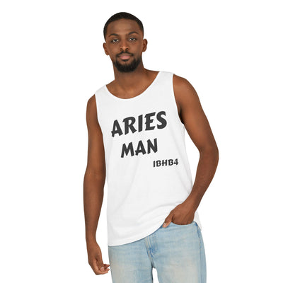 Aries Man Tank Top - Gift for Zodiac Lovers, Birth Month Celebrations, Astrology Apparel, Casual Wear, Unisex Clothing