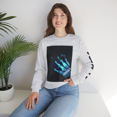 Futuristic Handprint Crewneck Sweatshirt - Unisex Heavy Blend™