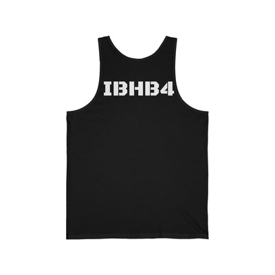 Unisex Jersey Tank with IBHB4 Design - Trendy Summer Style, Gift for Friends, Casual Wear, Workout Outfit, Stylish Layering Piece
