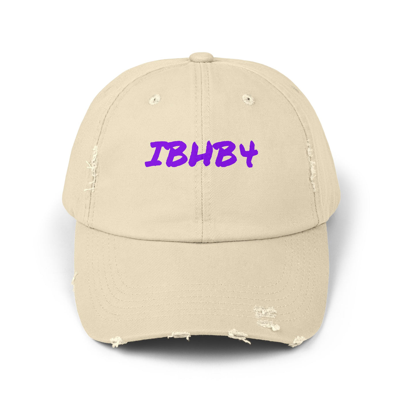 Unisex Distressed Cap with IBHB4 Design - Trendy Casual Headwear