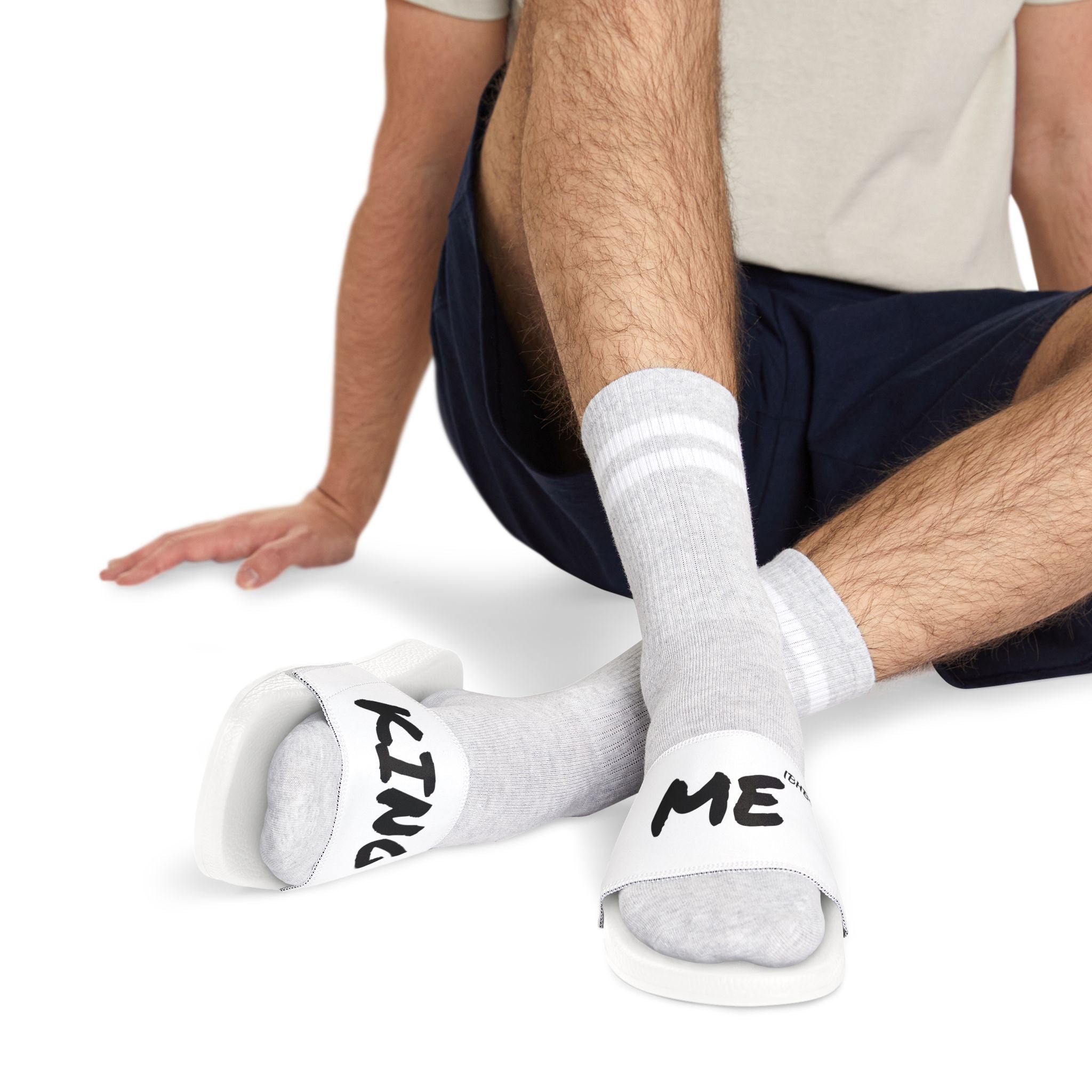 Men's Removable-Strap Sandals - 'KING ME' Lounge Slippers for Relaxation and Casual Outings