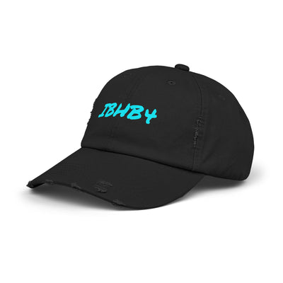 Unisex Distressed Cap with IBHB4 Design - Trendy Casual Headwear