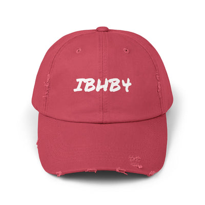 Unisex Distressed Cap with IBHB4 Design - Trendy Casual Headwear