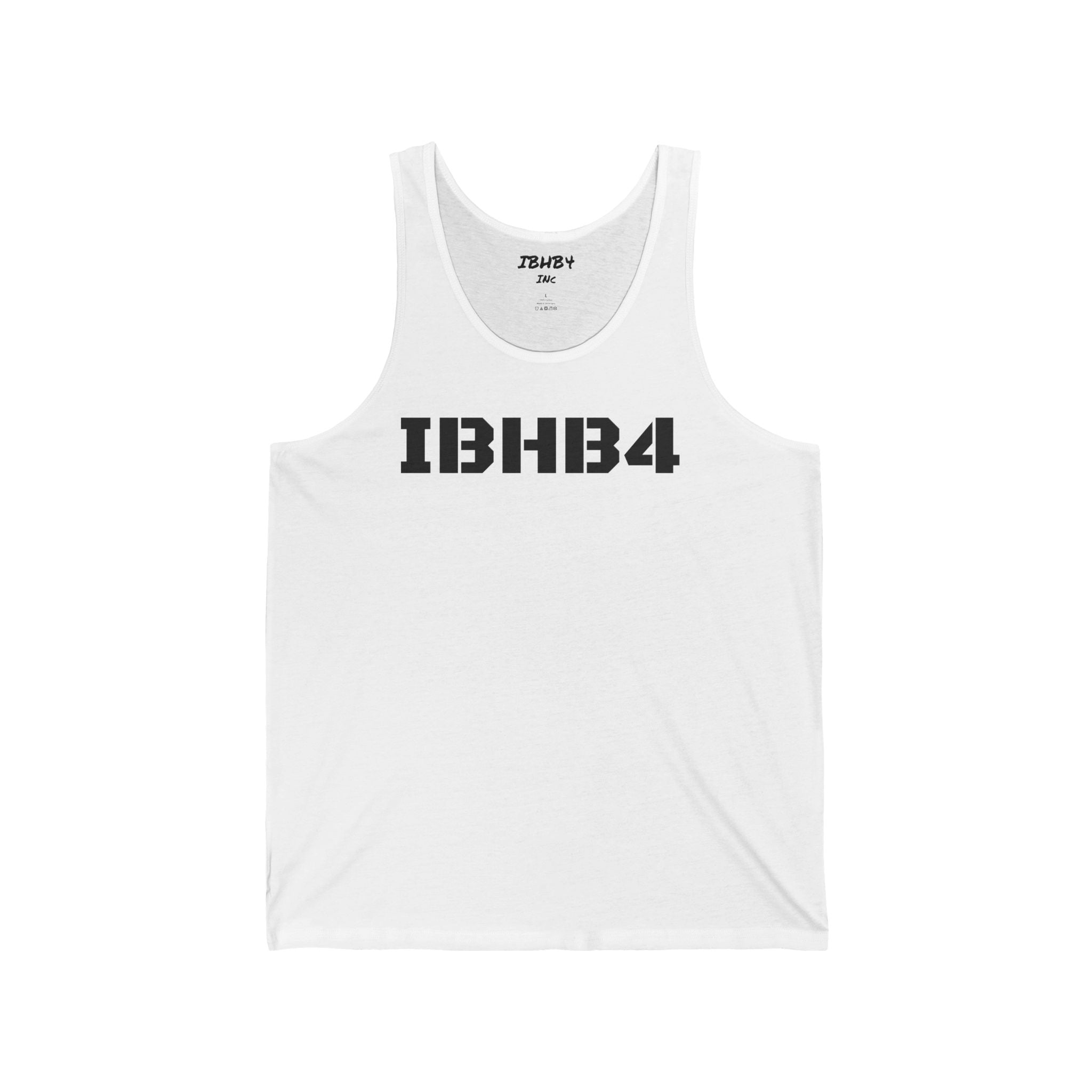 Unisex Jersey Tank with IBHB4 Design - Trendy Summer Style, Gift for Friends, Casual Wear, Workout Outfit, Stylish Layering Piece