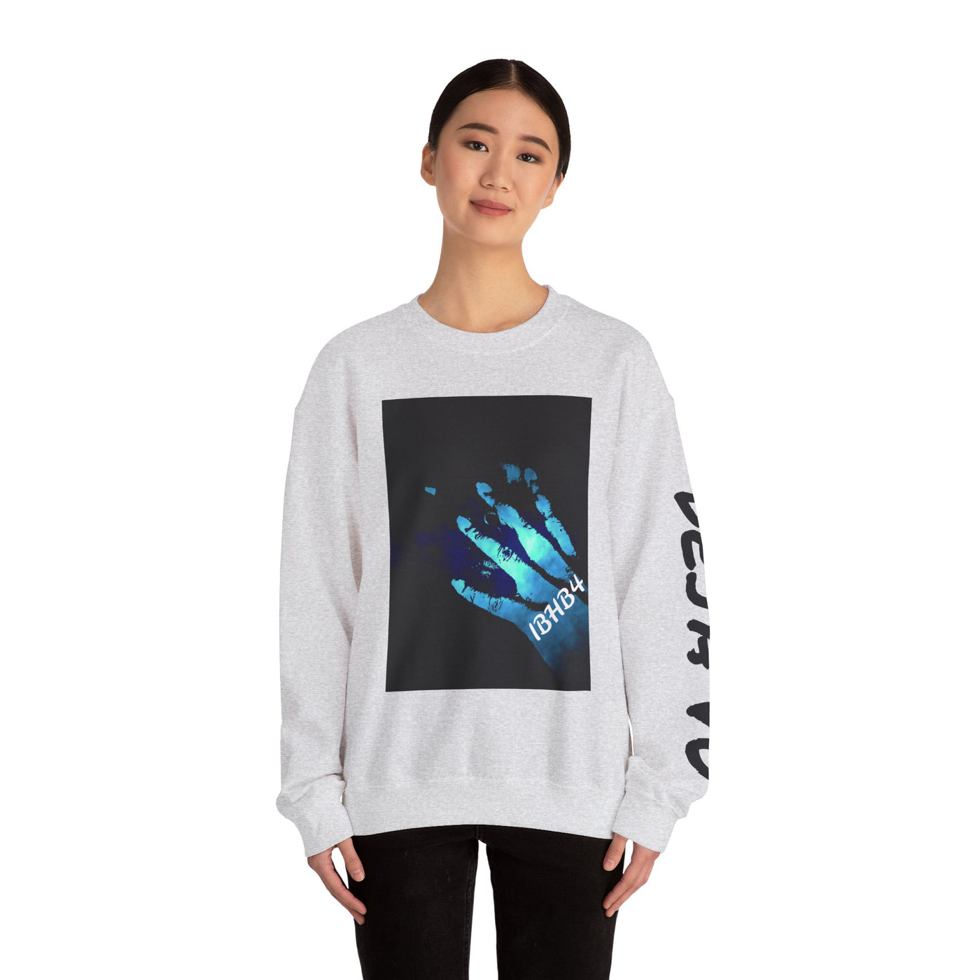 Futuristic Handprint Crewneck Sweatshirt - Unisex Heavy Blend™