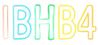 Colorful text 'IBHB4' with gradient fill on a white background
