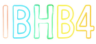 Colorful text 'IBHB4' with gradient fill on a white background