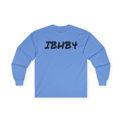 Unisex Ultra Cotton Long Sleeve Tee - 'IBHB4' Graphic Tee with Hand Design