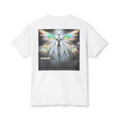 Alien Angel Unisex T-Shirt, Cosmic Tee, Unique Graphic Shirt, Imaginative Gift, Ethereal Apparel, Sci-Fi Fashion, Trendy Daily Wear