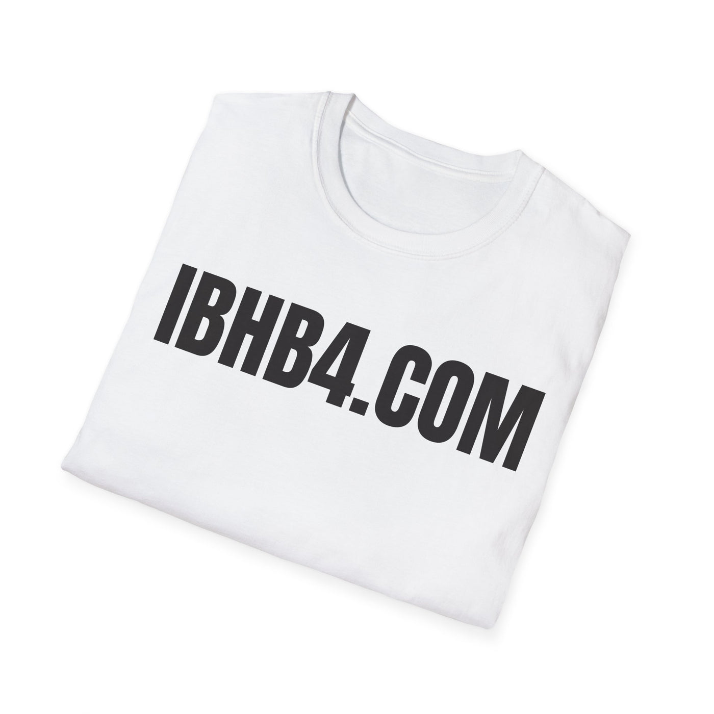 Unisex Softstyle T-Shirt with IBHB4.COM Print - Trendy Casual Wear, Gift for Friends, Graphic Tee, Everyday Essentials, Summer Style