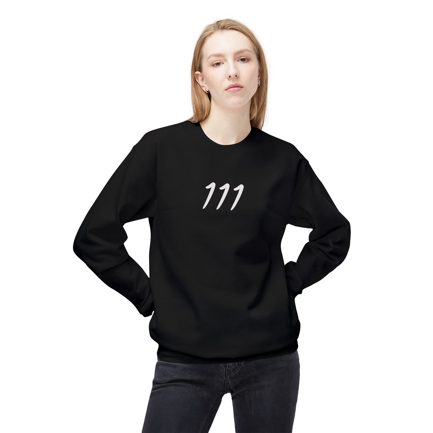 Unisex Crewneck Sweatshirt - '111' Front & 'INTUITION' Back Design