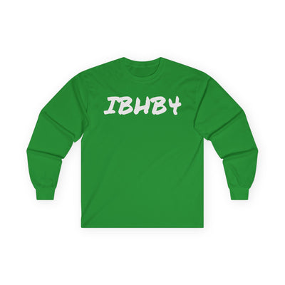 Unisex Ultra Cotton Long Sleeve Tee - 'IBHB4' Graphic Tee with Hand Design