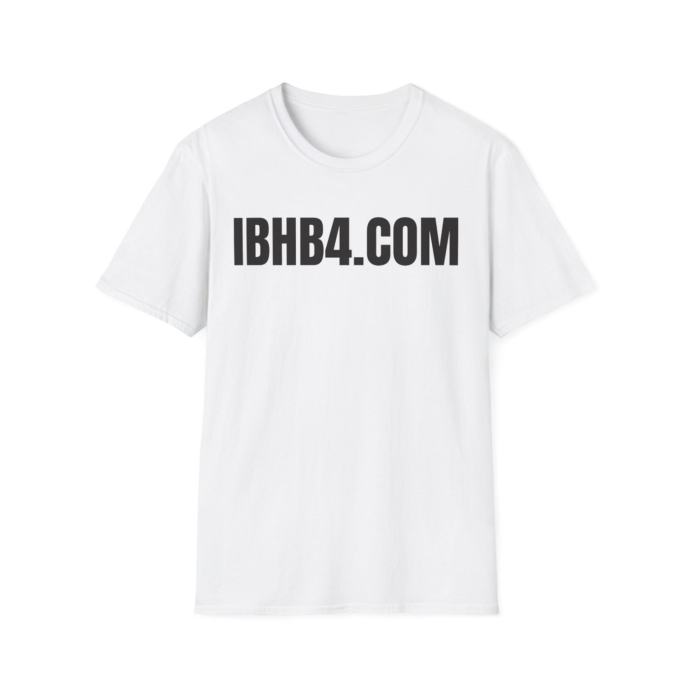 Unisex Softstyle T-Shirt with IBHB4.COM Print - Trendy Casual Wear, Gift for Friends, Graphic Tee, Everyday Essentials, Summer Style
