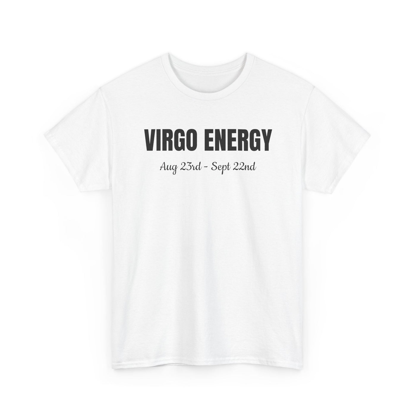 Virgo Energy Unisex Heavy Cotton Tee | Astrology T-Shirt | Zodiac Sign Gift | Birthday Party Apparel | Horoscope Tee