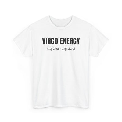 Virgo Energy Unisex Heavy Cotton Tee | Astrology T-Shirt | Zodiac Sign Gift | Birthday Party Apparel | Horoscope Tee