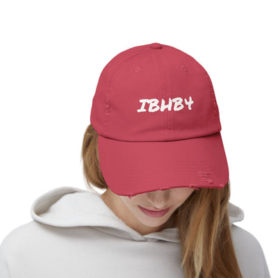 Unisex Distressed Cap with IBHB4 Design - Trendy Casual Headwear