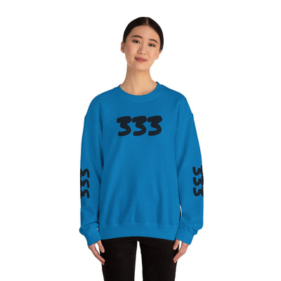 Unisex Heavy Blend Crewneck Sweatshirt with 333 Graphic - Cozy, Trendy Streetwear