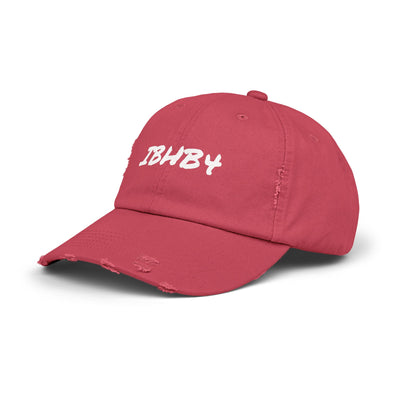 Unisex Distressed Cap with IBHB4 Design - Trendy Casual Headwear