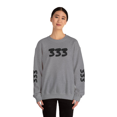 Unisex Heavy Blend Crewneck Sweatshirt with 333 Graphic - Cozy, Trendy Streetwear