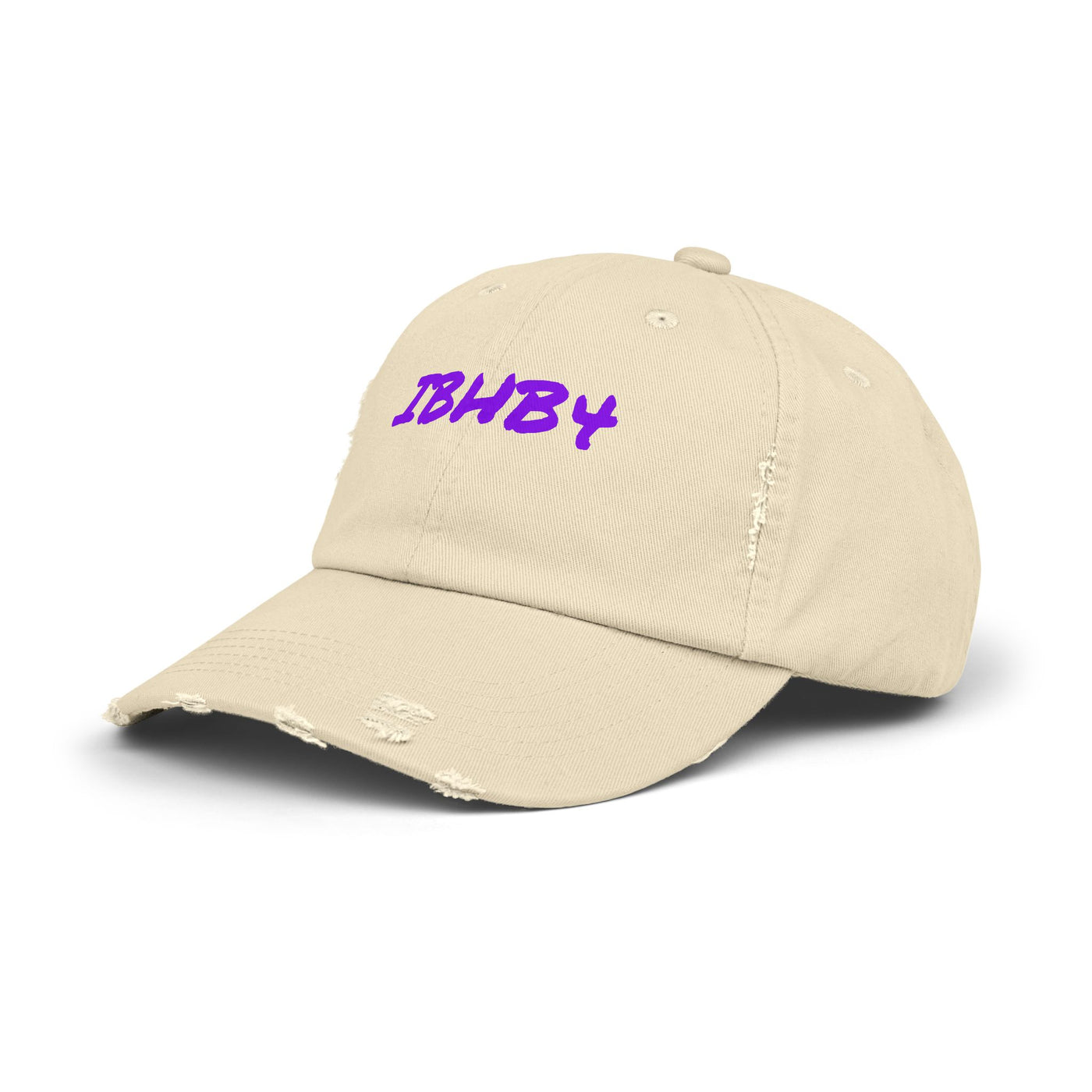 Unisex Distressed Cap with IBHB4 Design - Trendy Casual Headwear