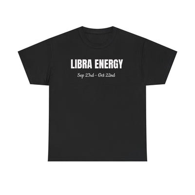 Libra Energy Unisex Heavy Cotton Tee | Astrology T-Shirt | Zodiac Sign Gift | Birthday Party Apparel | Horoscope Tee