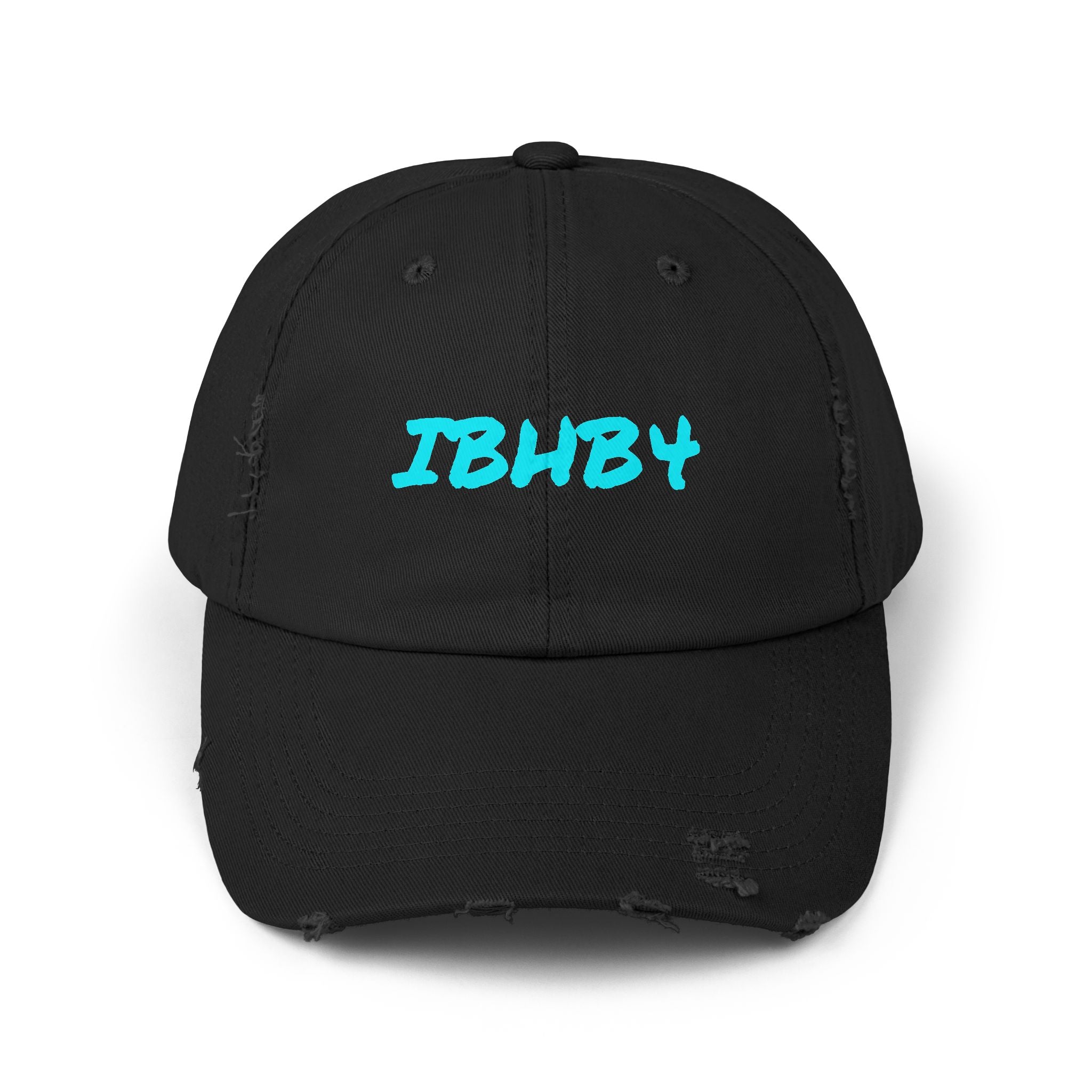 Unisex Distressed Cap with IBHB4 Design - Trendy Casual Headwear