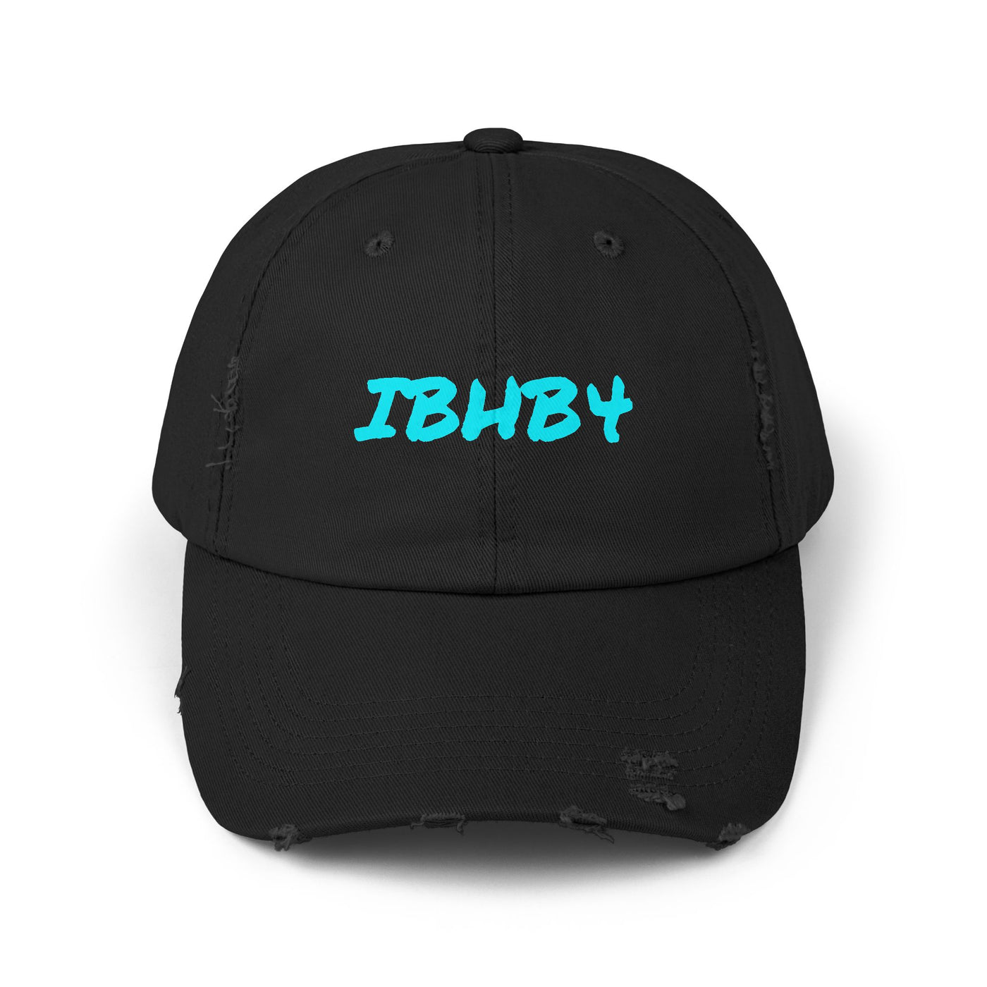 Unisex Distressed Cap with IBHB4 Design - Trendy Casual Headwear