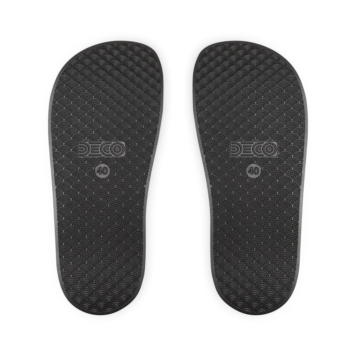 Trendy Men's Removable-Strap Sandals with Bold Text