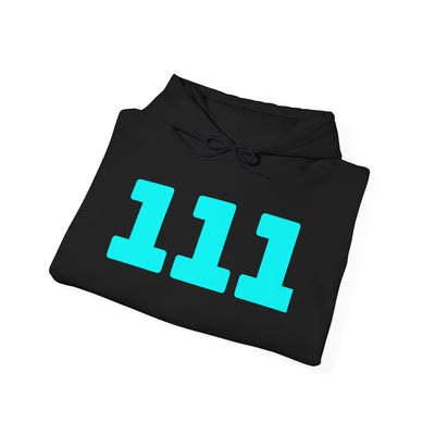 Minimalist Hoodie with 111 Design, Unisex Sweatshirt, Casual Style, Gift Idea for Friends, Cozy Layering Piece, Trendy Streetwear