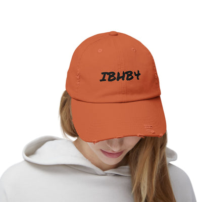Unisex Distressed Cap with IBHB4 Design - Trendy Casual Headwear