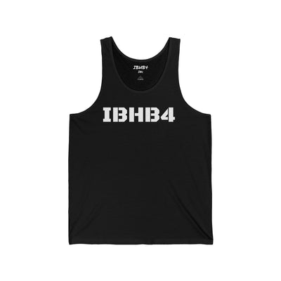 Unisex Jersey Tank with IBHB4 Design - Trendy Summer Style, Gift for Friends, Casual Wear, Workout Outfit, Stylish Layering Piece