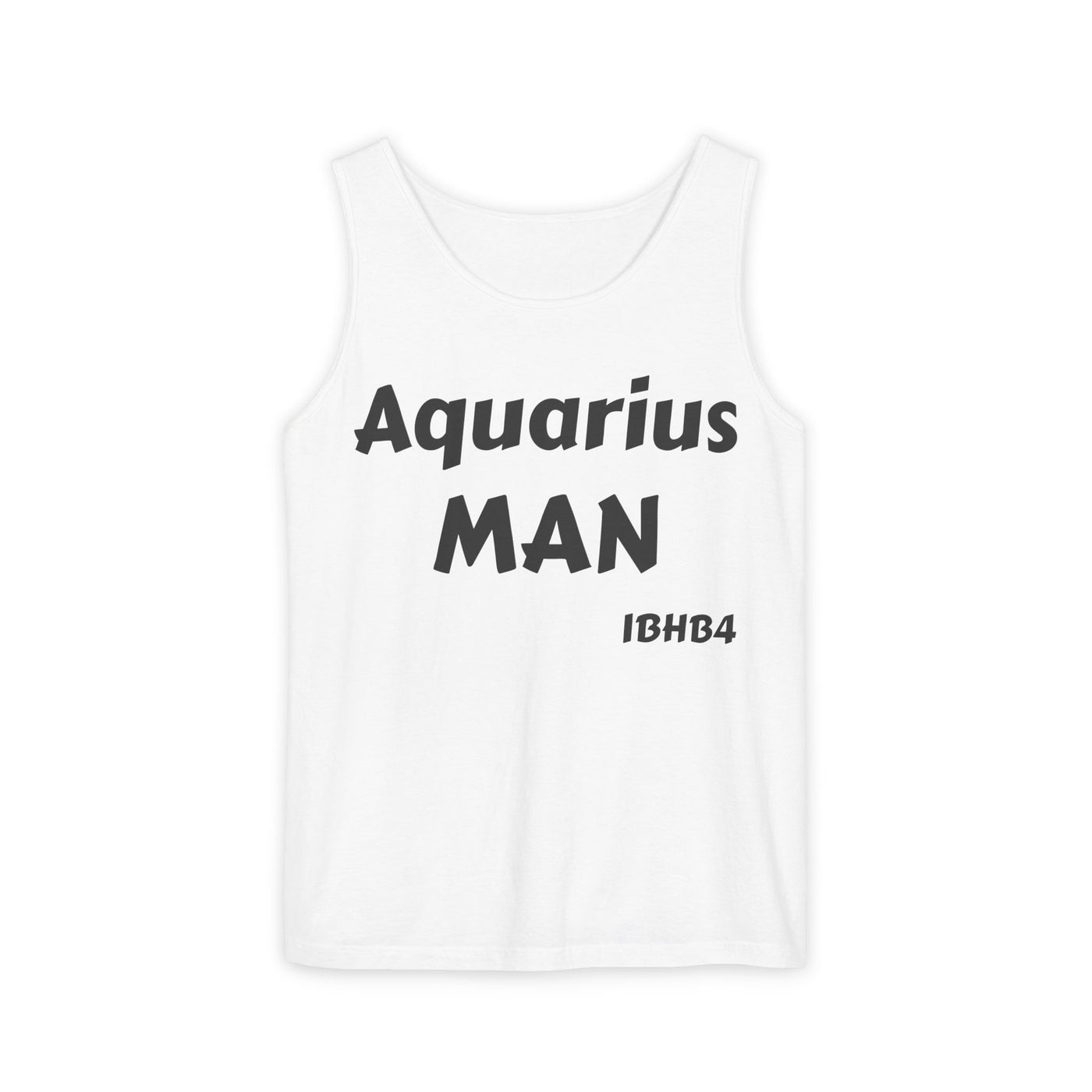 Aquarius Man Tank Top | Unisex Garment-Dyed Tee | Astrology Gift, Summer Wear, Birthday Apparel