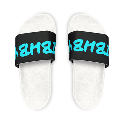 Trendy Men's Removable-Strap Sandals with Bold Text