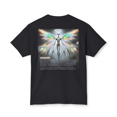 Alien Angel Unisex T-Shirt, Cosmic Tee, Unique Graphic Shirt, Imaginative Gift, Ethereal Apparel, Sci-Fi Fashion, Trendy Daily Wear