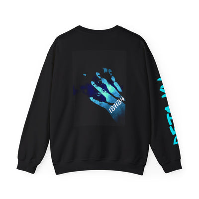 Futuristic Handprint Crewneck Sweatshirt - Unisex Heavy Blend™