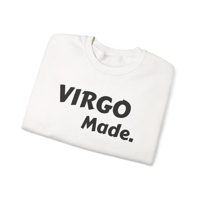 Virgo Made Unisex Heavy Blend Crewneck Sweatshirt, Cozy Sweatshirt, Astrology Gift, Virgo Birthday Apparel, Casual Wear, Zodiac Style